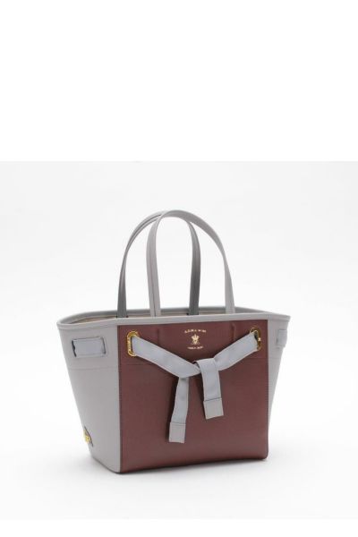 【美品】Accessories by ADMJ ハンドバッグ バイカラー A.D.M.J. トートバッグ バイカラー レザー カーキ ほぼ新品
