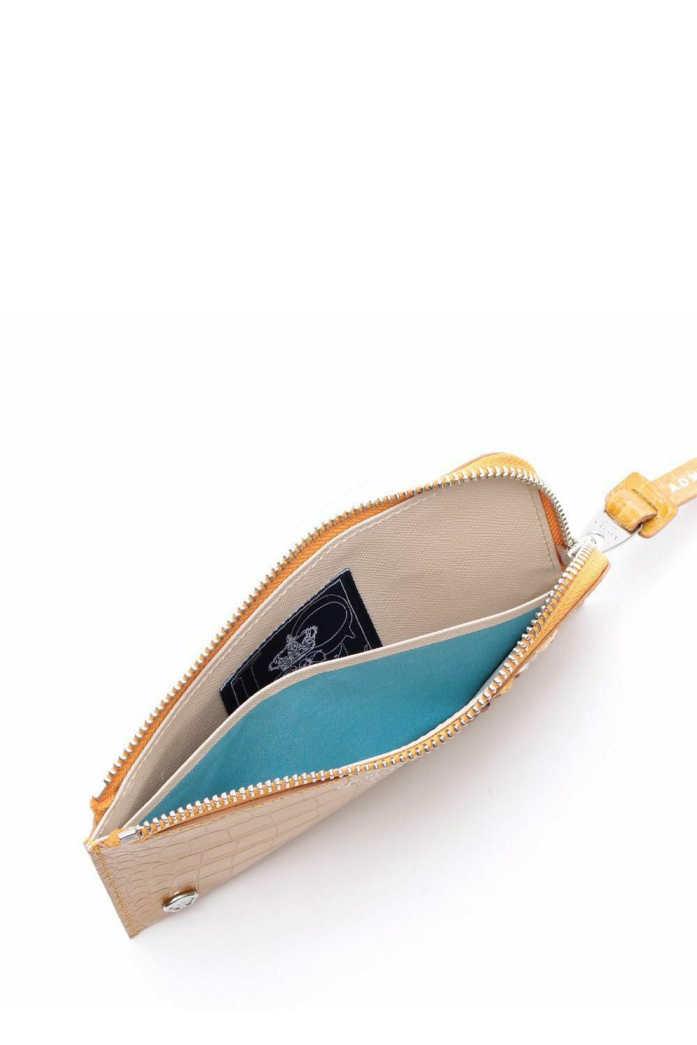 【新品】A.D.M.J オーガナイザーパース クロコ型押し蜂 スワロフスキー 新品】A.D.M.J オーガナイザーパース クロコ型押し蜂