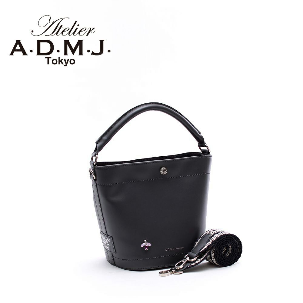✨極美品✨ADMJ トートバッグ バイカラー シボ革 大容量 A4可