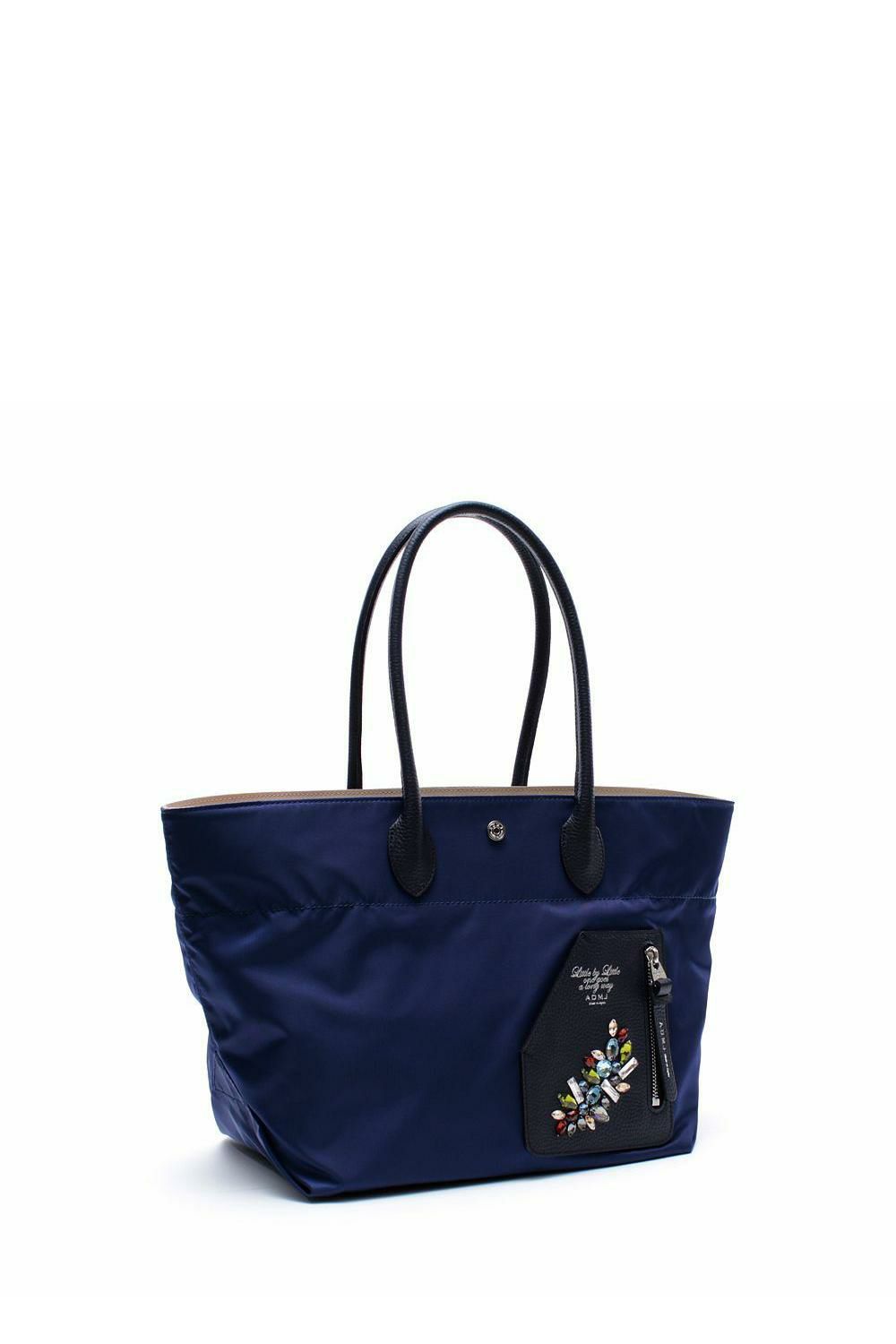 ♡極美品 ADMJ♡ ライダース トートバッグ レザー×ナイロン 素晴らしく 