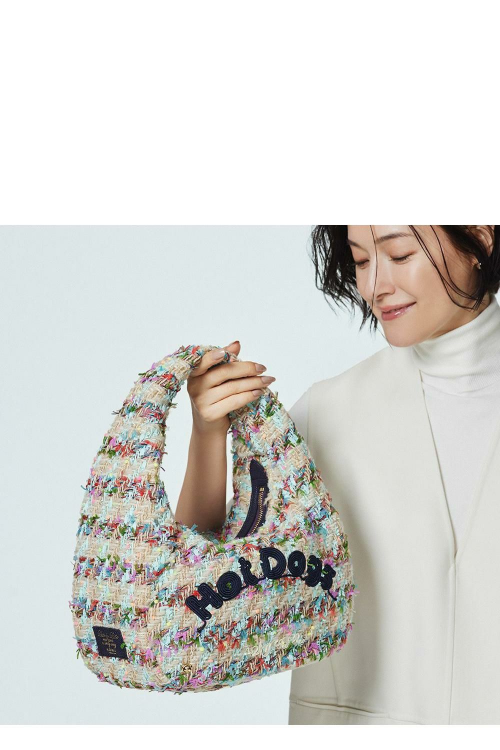 【極美品】ADMJ ファンシーツイード ワンショルダー マルチカラー 現行品 ファンシーツイード ワンショルダーM | A.D.M.J.公式オンライン