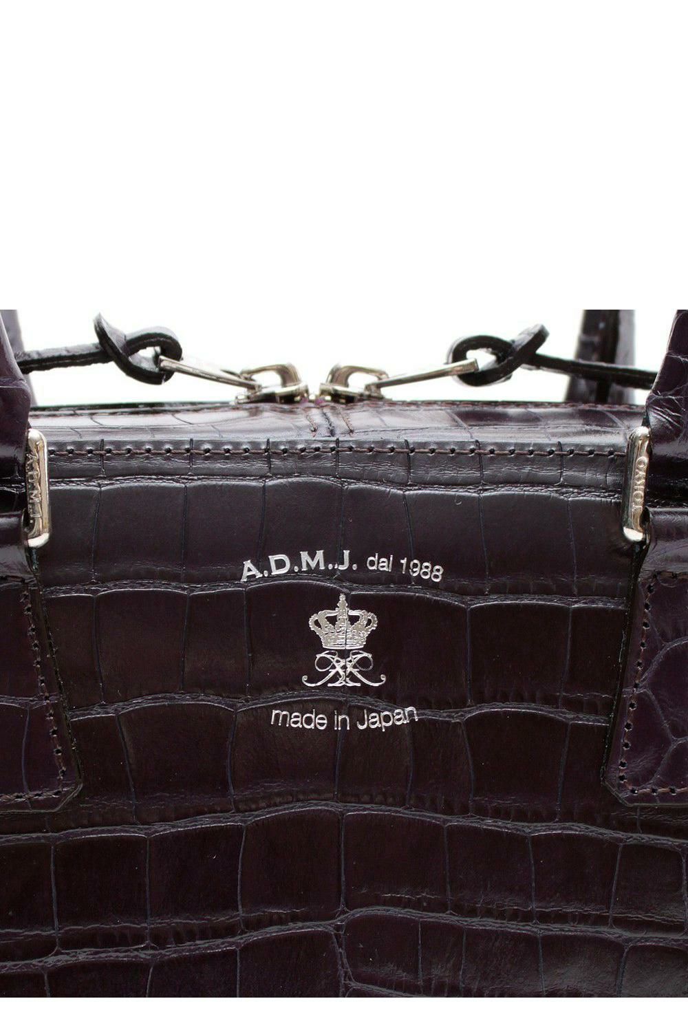 牛革 クロコ型押し 定番 ボストンバッグ 28cm | A.D.M.J.公式