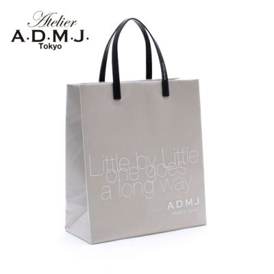 品質満点！ A.D.M.Jシャンブレーイタリアンレザー 品格トートバッグ