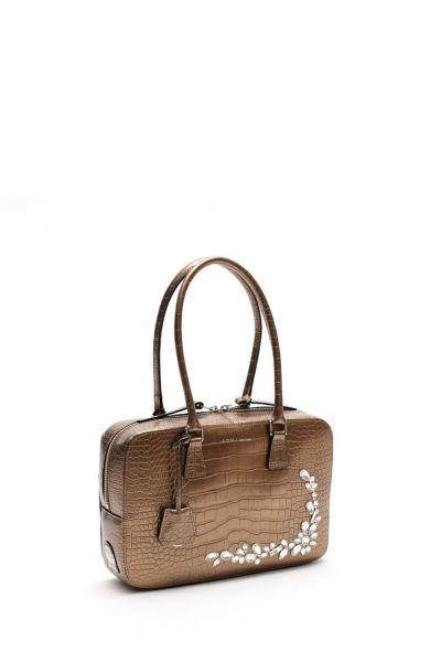 A.D.M.J. クロコ型押し クリスタルソーイングボストン28cm ADMJ クロコ型押し ボストンバッグ 28cm クロコ型押し クリスタル