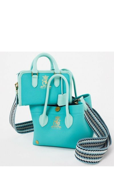 モーツァルト/スパニッシュレザーバイカラー金ボタントートバッグS 牛革】モーツァルト/スパニッシュレザーバイカラー金ボタン