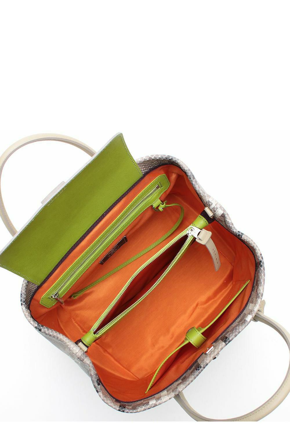 スネーク型押し/トート25 cm(ショルダーストラップ付
