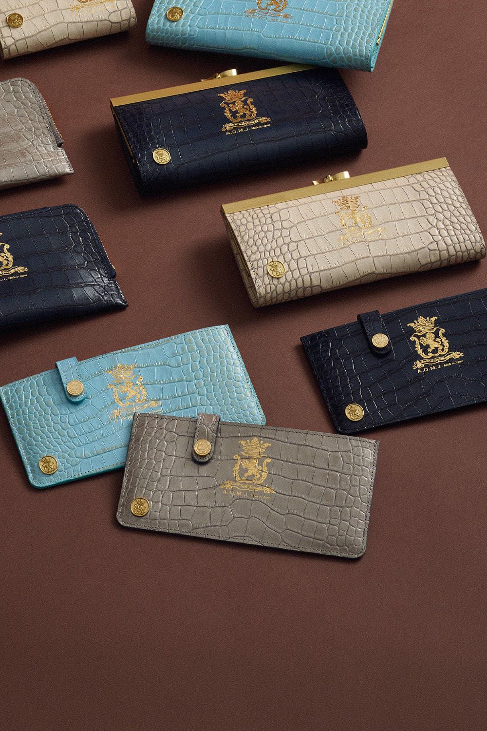 クロコ型押しスリムウォレット | A.D.M.J.公式オンラインストア
