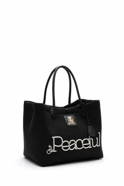 ADMJ トートバッグ マジックライト ブラック A.D.M.J ADMJ トートバッグ マジックライト コード刺繍PEACEFUL