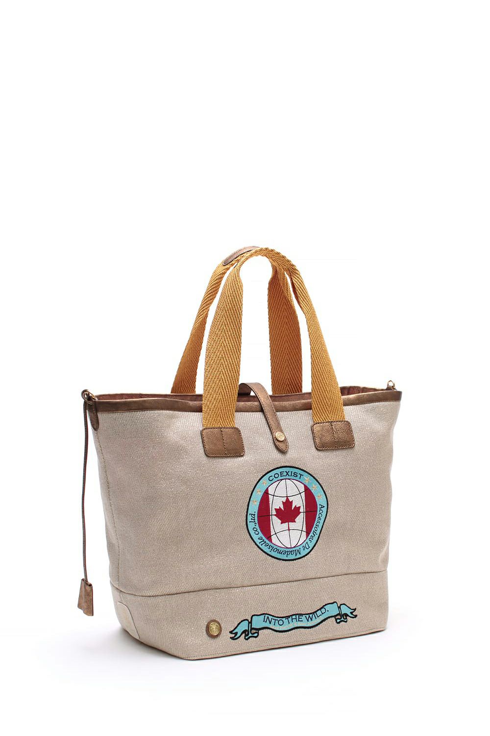 3月下旬～4月下頃入荷予定】リネンラメクロス/クルーザートート32cm(D